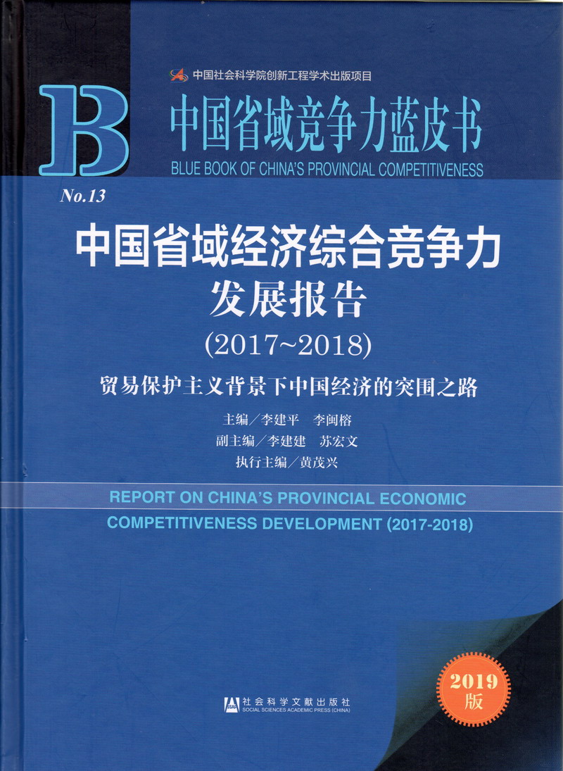 美女插逼视频污污污中国省域经济综合竞争力发展报告（2017-2018）